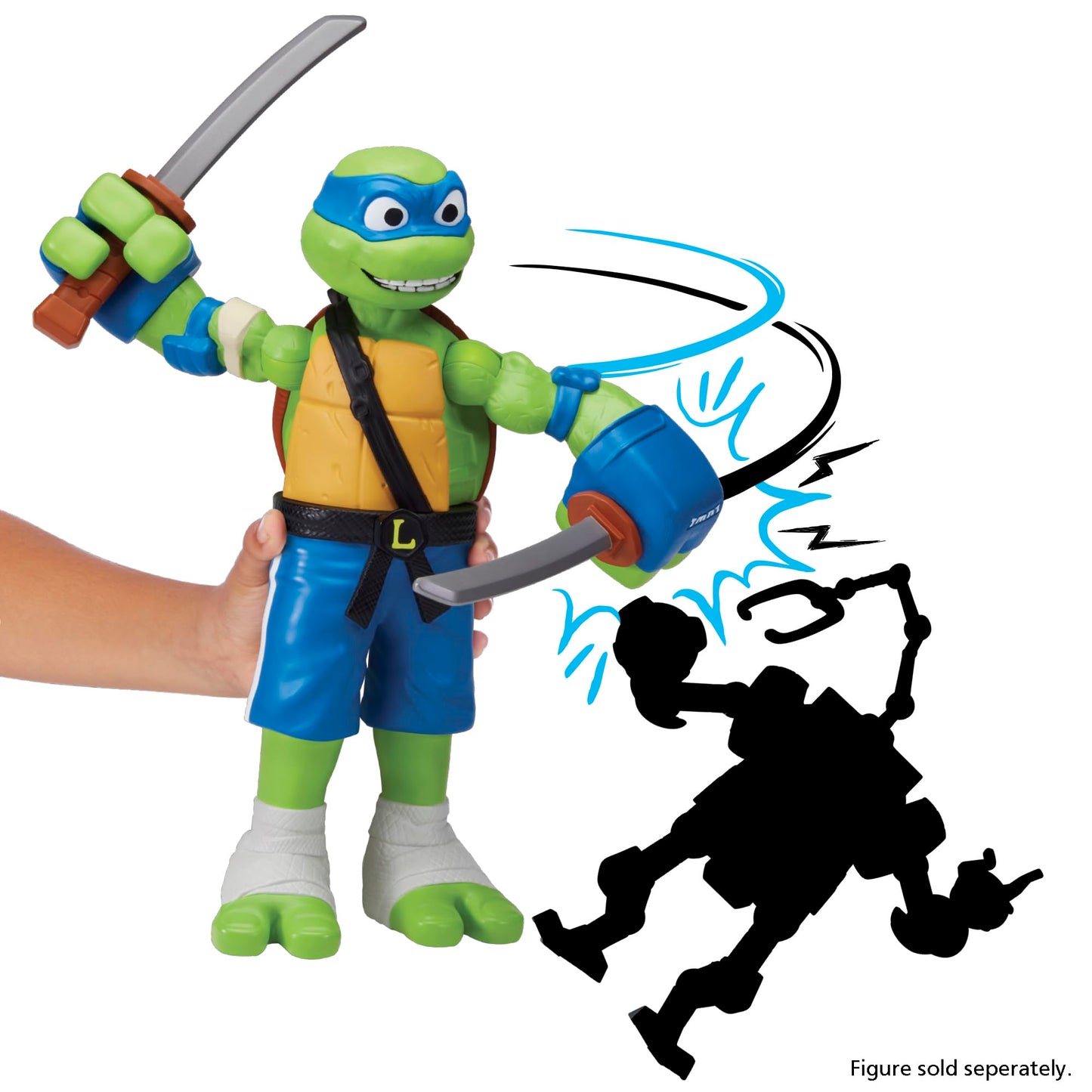 Tales Of Teenage Mutant Ninja Turtles: Giant Roll N Punch Leonardo Figure By Playmates Toys