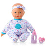 KOOKAMUNGA KIDS 16 Interactive Baby Doll - Realistic Touch-Activated Sounds, Moves, Breathes - Includes Toy Baby Bottle, Blue