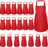 Eurzom 20 Pcs Christmas Kids Artists Aprons With Pockets Adjustable Chef Apron Children Painting Aprons For Cooking Baking(2-6 Y