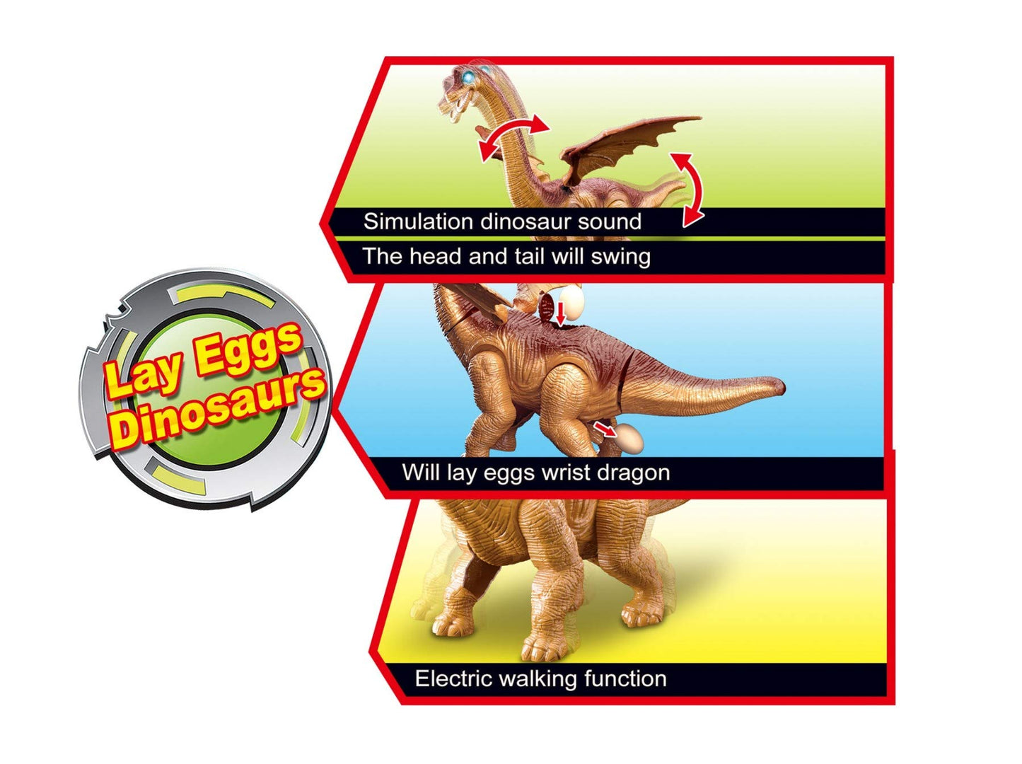Az Trading & Import Brachiosaurus Dinosaur Toy Walks And Lays Eggs