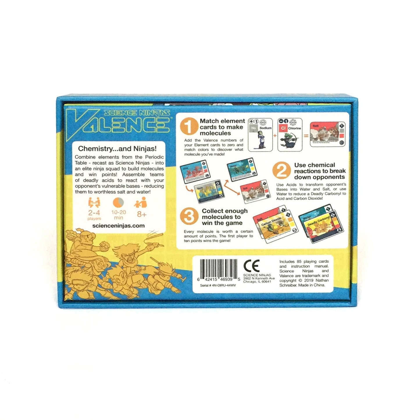 Science Ninjas Valence Card Game For Kids – Fun Science Games To Teach Molecules, Chemicals, And Reactions – Simple Rules For Learning Chemistry Through Play – Chemistry Games - Educational Game