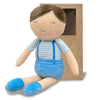 FLUFFYFUN Baby Doll Plush Ballerina Doll 13.7" - Soft Polyester, Boy Variant, Model DB01