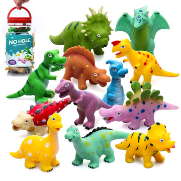 Hely Cancy Dinosaur Bath Toys for Toddlers - Small PVC No Hole Water Pool Toys