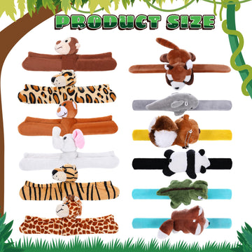 Relaxgiant Stuffed Animal Slap Bracelet Plush Toy Hug Animal Slap Bracelet Plush Wrist Cute Snap Bracelets For Birthday Party Fa