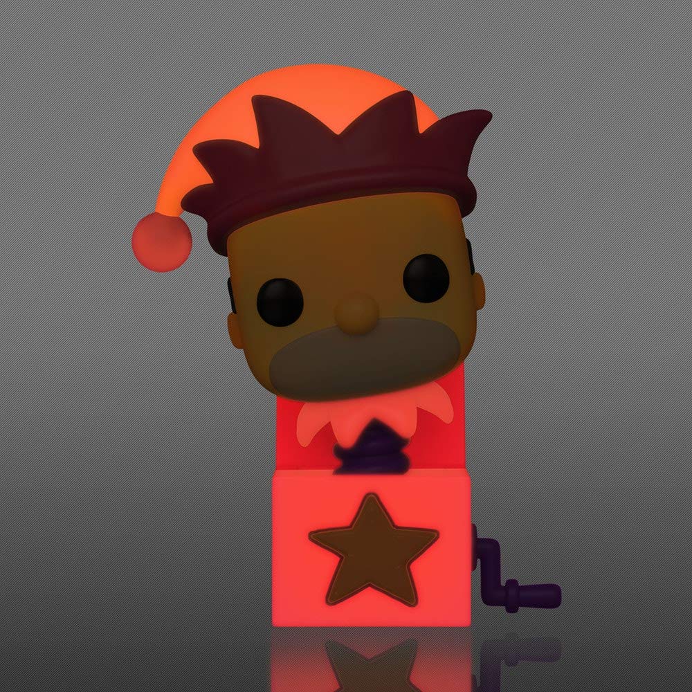 Pop! Funko The Simpson Treehouse Of Horror Jack-In-The-Box Homer Exclusive Glow In The Dark W/ Plastic Protector