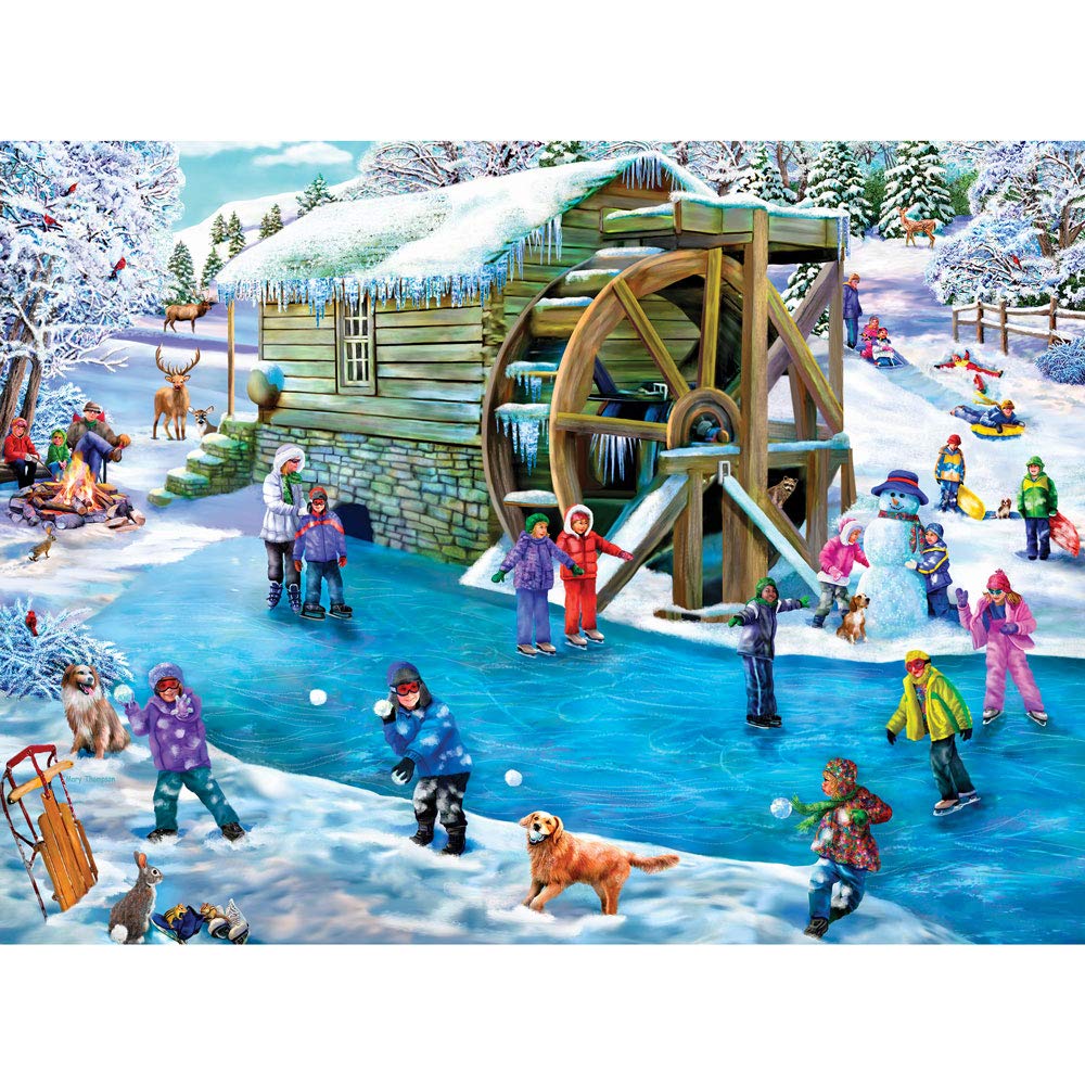 Bits And Pieces – 4-In-1 Multi-Pack 1000 Piece Jigsaw Puzzles For Adults – River Escapades Jigsaw Puzzle Set Bundle By Artist Mary Thompson, Completed Puzzle Size: 20' X 27'