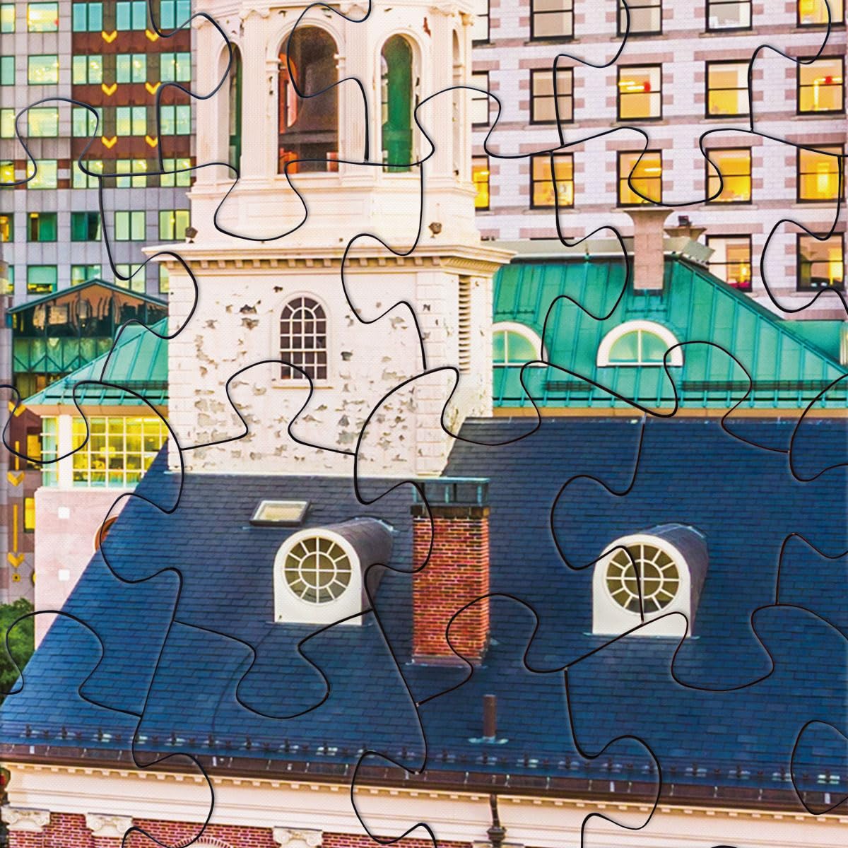 Beduke Jigsaw Puzzles For Adults 1000 Pieces Boston Thick Sturdy Precise Interlocking Age 14+ 1000 Piece Puzzle Family Game