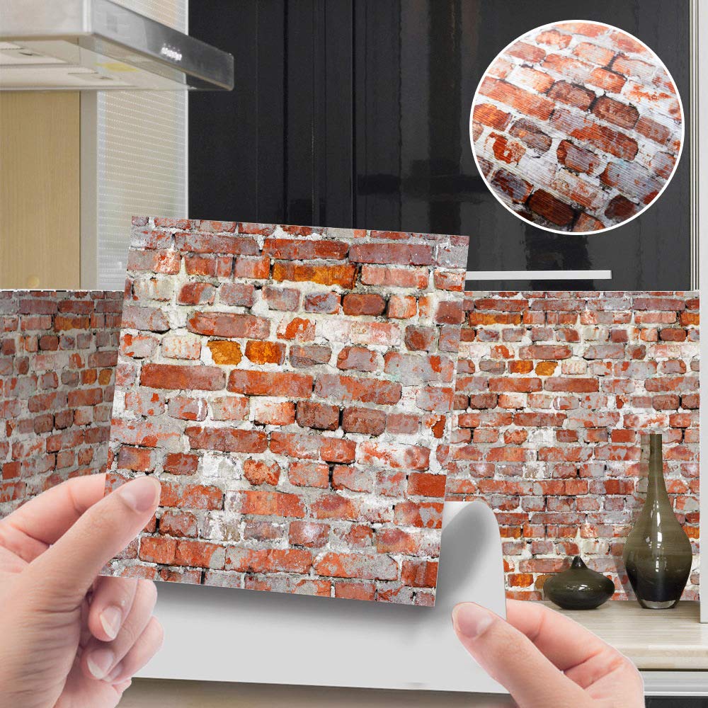 Samcami Miniature Dollhouse Accessories, Self-Adhesive Dollhouse Wallpaper And Flooring, Mini Dollhouse Accessories 1 12 Scale, 12Pcs (No.1)