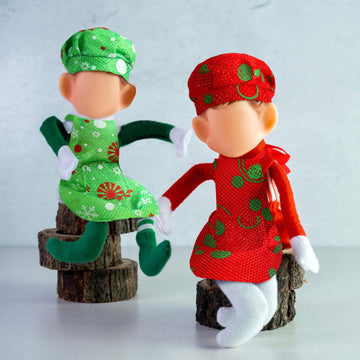 Bencailor 3 Set Christmas Elf Accessories Doll Apron Hats Set Dress Up Xmas Elf Baker Clothes Outfit Accessories For Cooking Bak