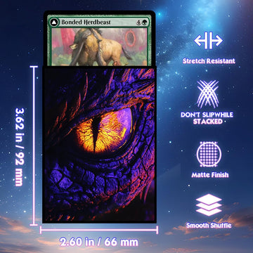 MTG Art Card Sleeves Clear Front & Matte Back Smooth Shuffle 66x92mm Trading Card Protectors