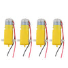 Stemedu 4PCS DC TT Motor Gearbox Motor - 3-6V Dual Shaft Geared Electric Motors for Ar-duino Smart Car Chassis - 200RPM Ratio 1: