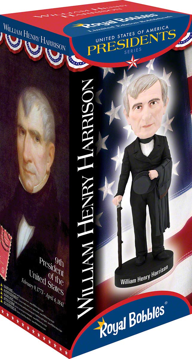 Royal Bobbles William Henry Harrison Bobblehead enhanced Polyresin Lifelike Figure Unique Serial Number Exquisite Detail