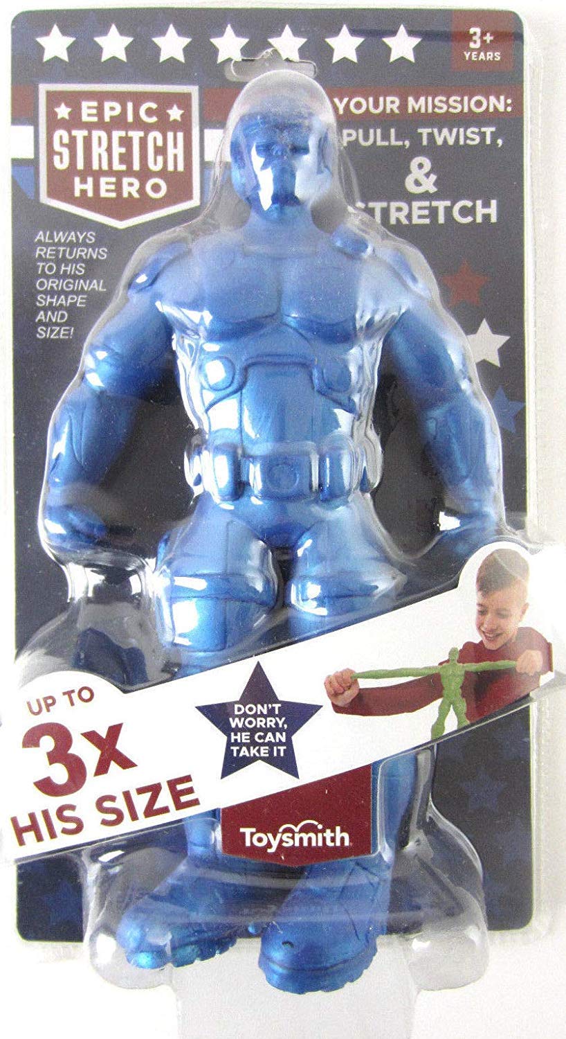 Toysmith Epic Stretch Hero - 8.5" Tall, Stretches to 24", Assorted Colors, Plastic
