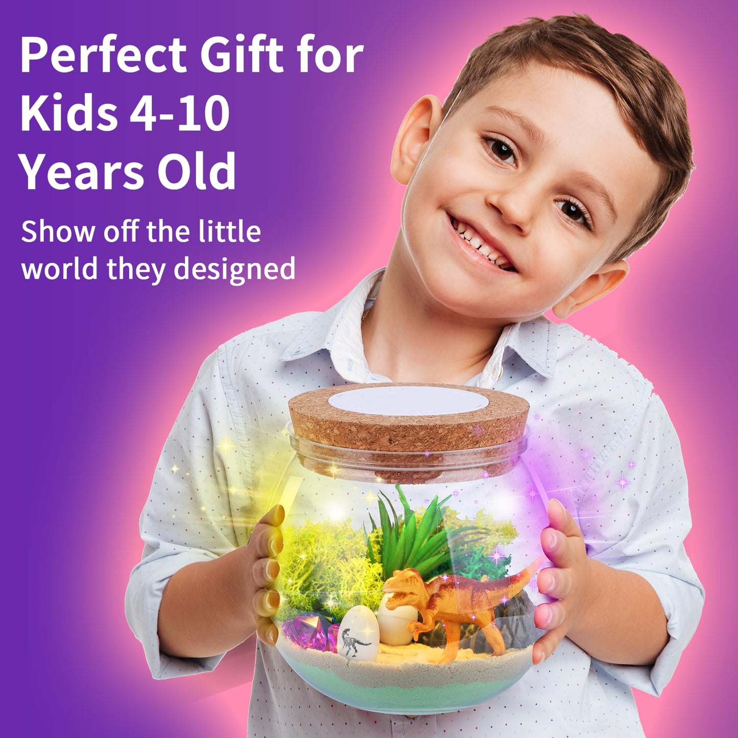 Dinosaur Gifts For Boys 4-12 Years Old, Dinosaur Crafts Kit For Kids, Light Up Dinosaur Decoration With Remote - Arts And Crafts