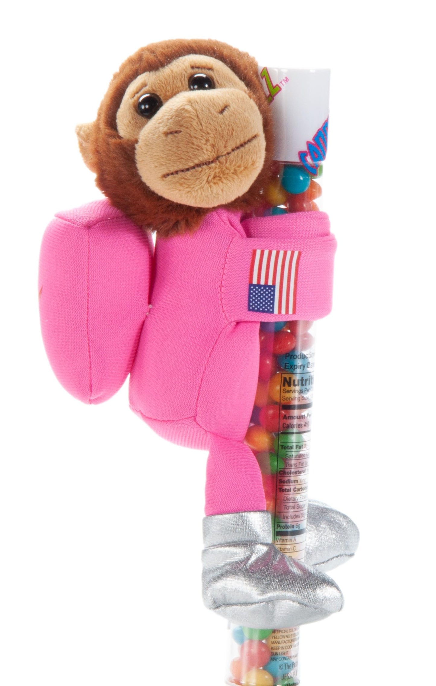 The Petting Zoo Astronaut Monkey Stuffed Animal Plushie Slap Bracelet, Gifts For Kids, Candypalz, Zoologee Astronaut Monkey Plus