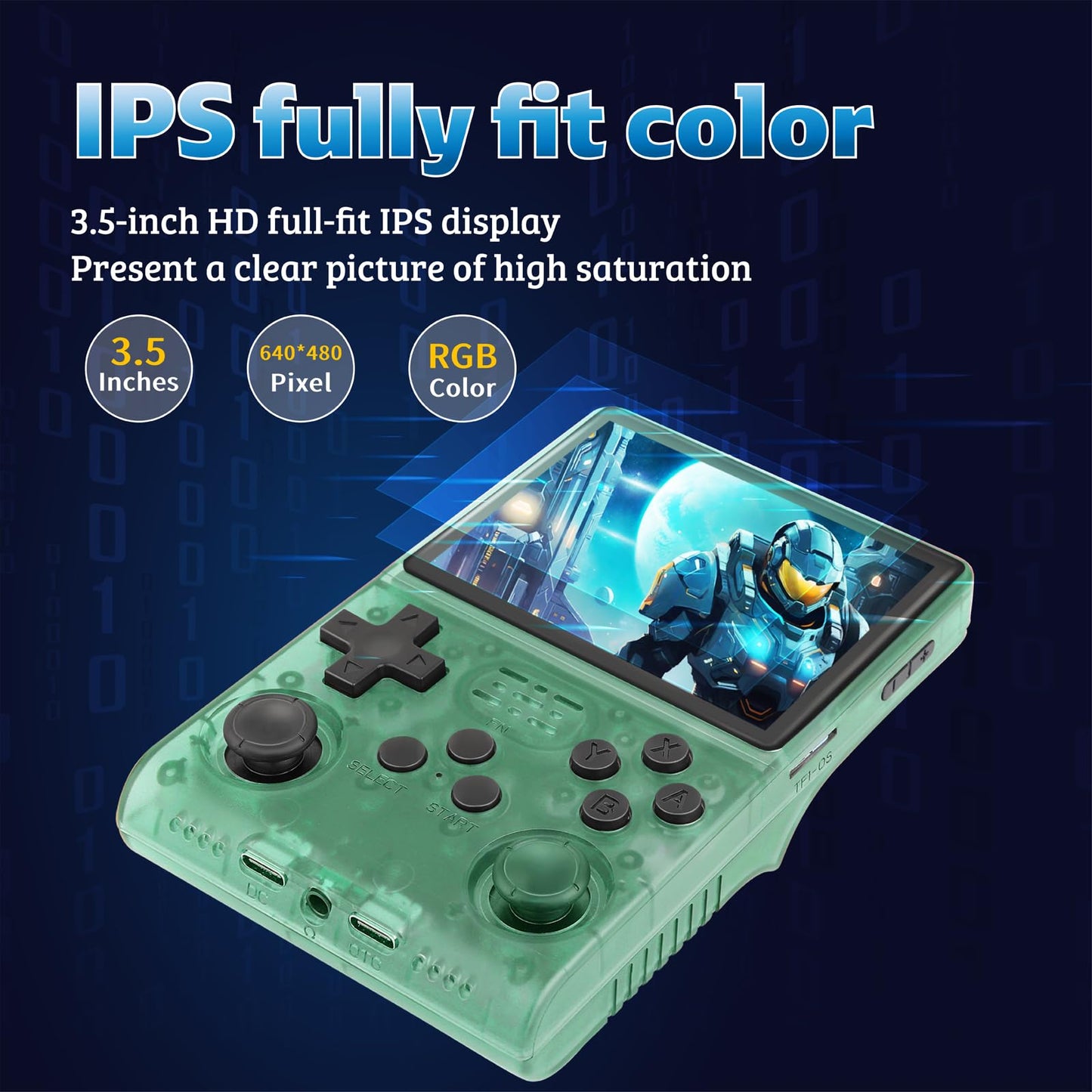 R40S Retro Game Console - 3.5 Inch Ips Screen, 256G Extra Large Memory, Portable Pocket Video Player, Linux System, Travel Essen