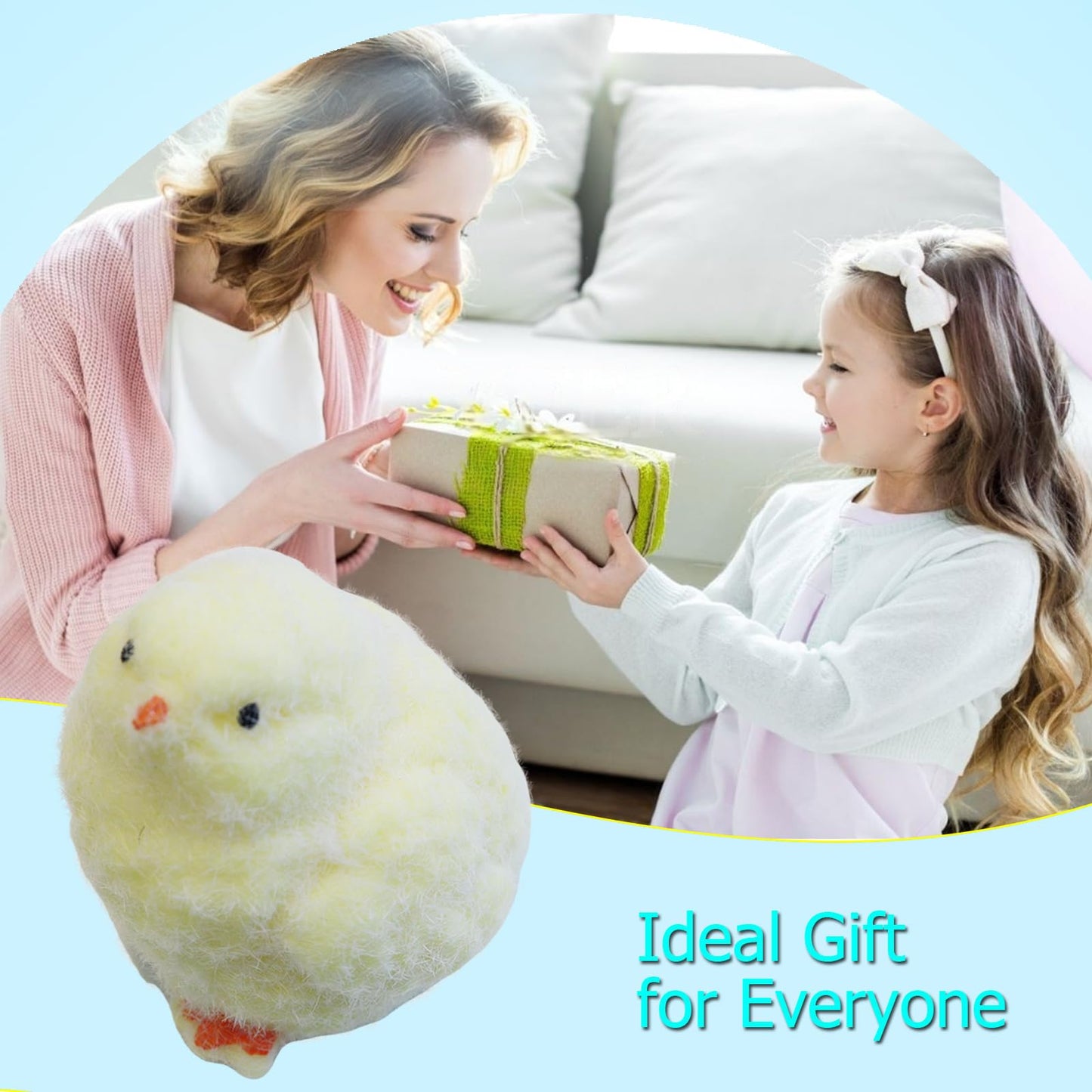 Handmade Soft Chick Squishy Toys,Stress Relief Sensory Toys,Silicone Fidget Toys Squishy Suitable Adults( Chicken,1Pack )