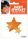 Orange Spirit Glitter Body Jewelry, Party Accessory