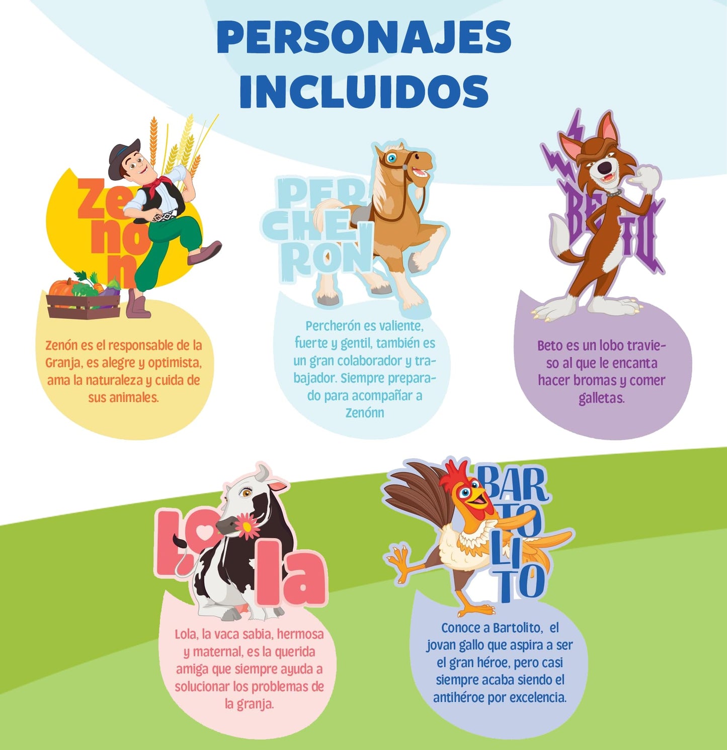 LUPPA La Granja de Zenon, Set de Figuritas de Acci n y Aventura para Nios, Figuritas | Zenon, Percheron, Beto, Lola, Bartolito