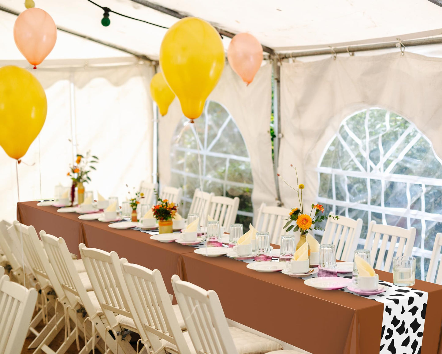 Remagr 54 x 108 Inch Cow Tablecloth for Party Western Table Cloth Cowboy Cowgirl Print Table Runner Highland My First Rodeo Toys