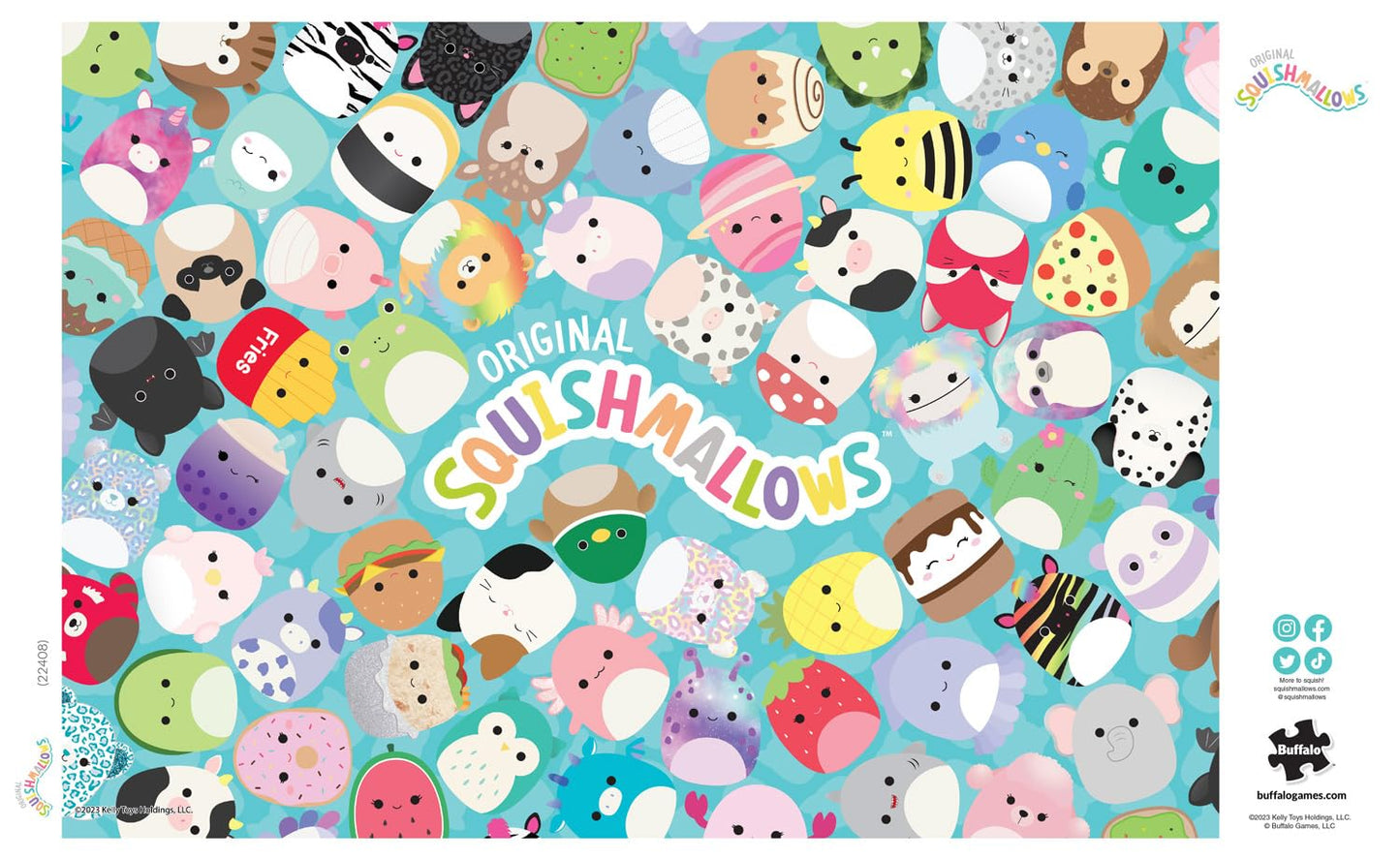 Buffalo Games Squishmallow Friends 300-Piece Jigsaw Puzzle, Large Multicolor, Paper, Model 22408