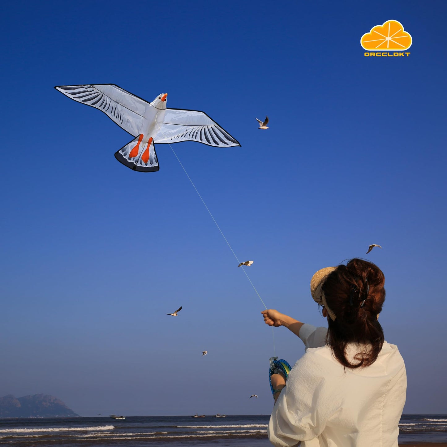 Orgcldkt- 3D Lifelike Style Bird/Eagle Kite, Super Easy To Fly With, Ideal For Kids, Adults, Girls, Boys. Kites For The Beach, G