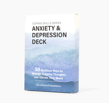The School Of Mindfulness- Mindfulness Coping Skills Series Deck, For Depression And Anxiety, Anger Management, And Cravings And
