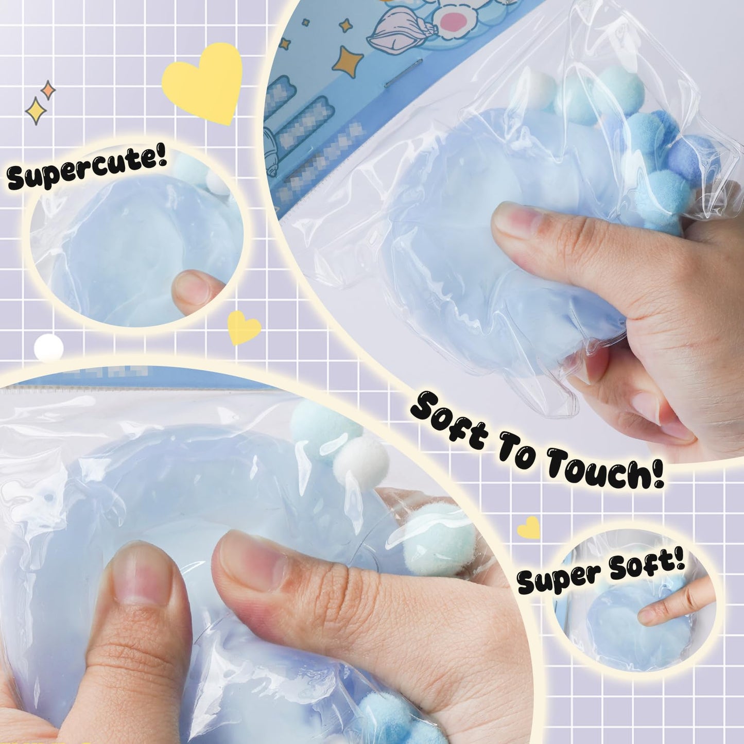 Taba Squishy Toys Squeeze Toys Cat Paw Cute Kawaii Sticky Squishy Fidget Toys Silicone Squeeze Toy for Stress Relief Cute Soft Toys Best Gift for Anniversary (Moos.)