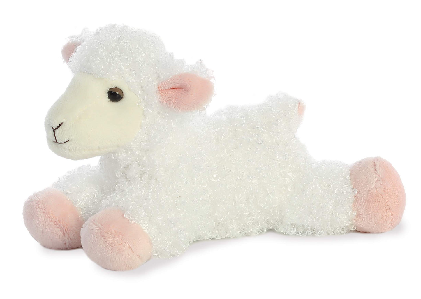 Aurora® Adorable Mini Flopsie™ Lana™ Stuffed Animal - Playful Ease - Timeless Companions - White 8 Inches