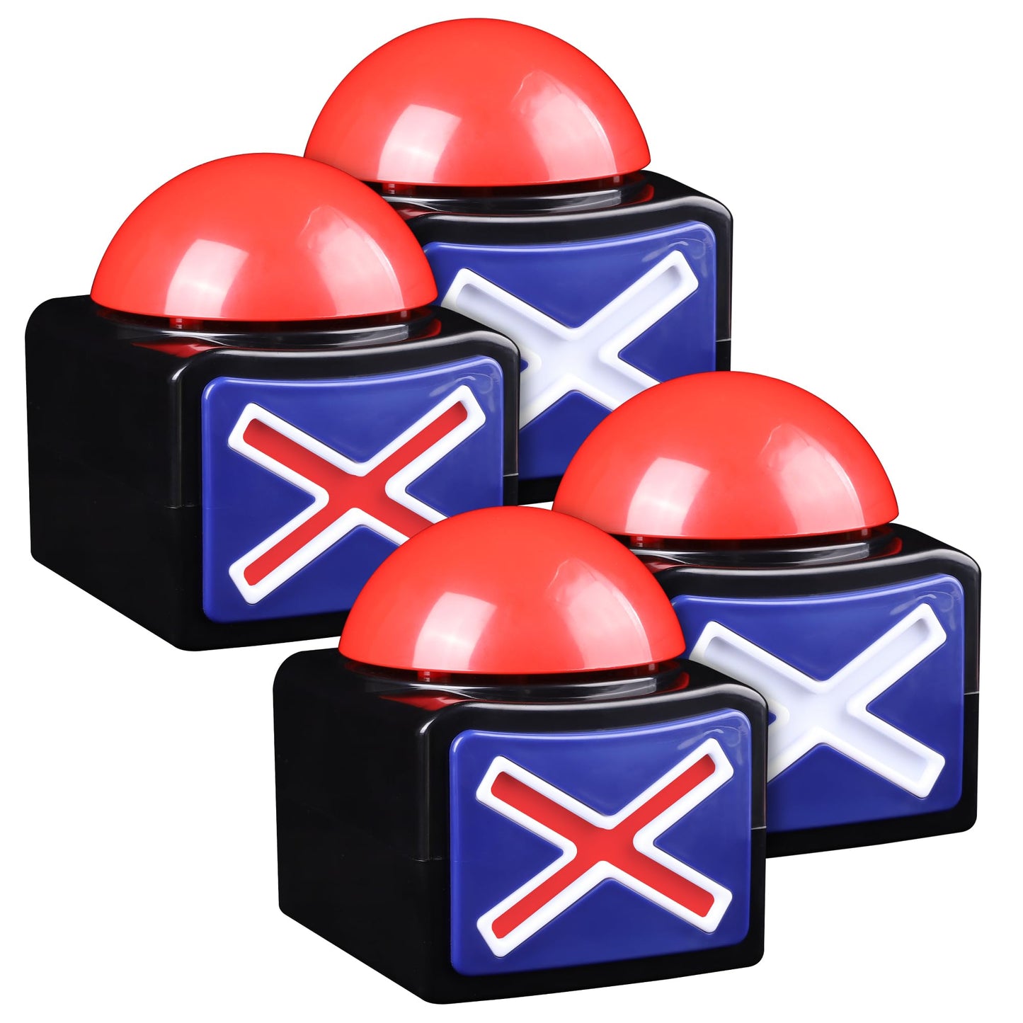 MyMealivos Game Trivia Buzzers for Family Game Night | Alarm Answer Button with Loud Sound and Light Entertainment in Classroom