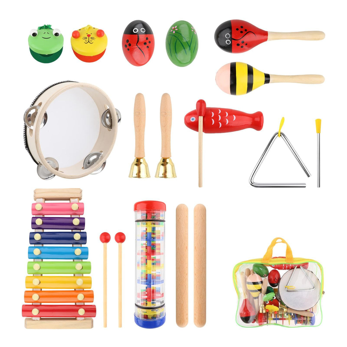 Enakshi (Label) Creations 10X Montessori Music Toy Percussion Sets For Children Party Toys Age 3 To 10|Toys & Hobbies | Educatio