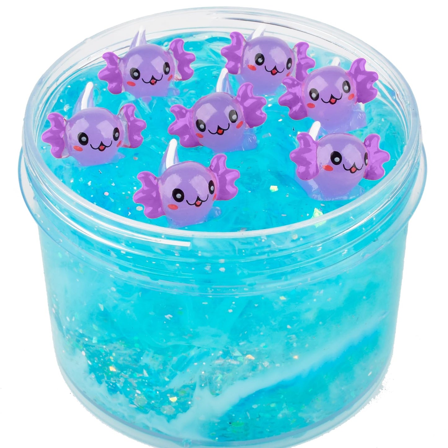 Axolotl Clear Slime, Non Sticky,Stress Relief,Scented And Stretchy Clay Sludge Toy,Birthday Gifts For Kids 4-12,Diy Slime Party