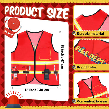 Panitay 12 Pcs Kids Community Helper Dress Up Vest, Boy & Girl Career Cosplay Party Costume For Toddlers Occupation Role Play(Fi