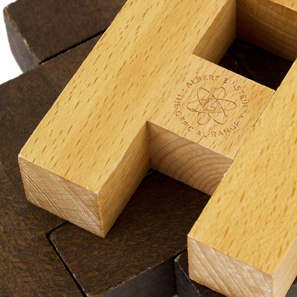 The Einstein Collection Letter Blocks - 3D Brain Teaser Puzzles - 12 Brain Teasing Challenges - Professor Puzzle 3D Brain Teaser