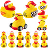 Shappy 24 Pieces Race Car Driver Rubber Duckies 2 Inch Mini Rubber Ducks For Kids Birthday Party Decorations Gift Classroom, 3 D
