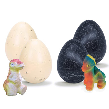 Class Collections Surprise Growing Dragon And Dinosaur Hatch Egg Kids Novelty Toy - Pack Of 4, Black