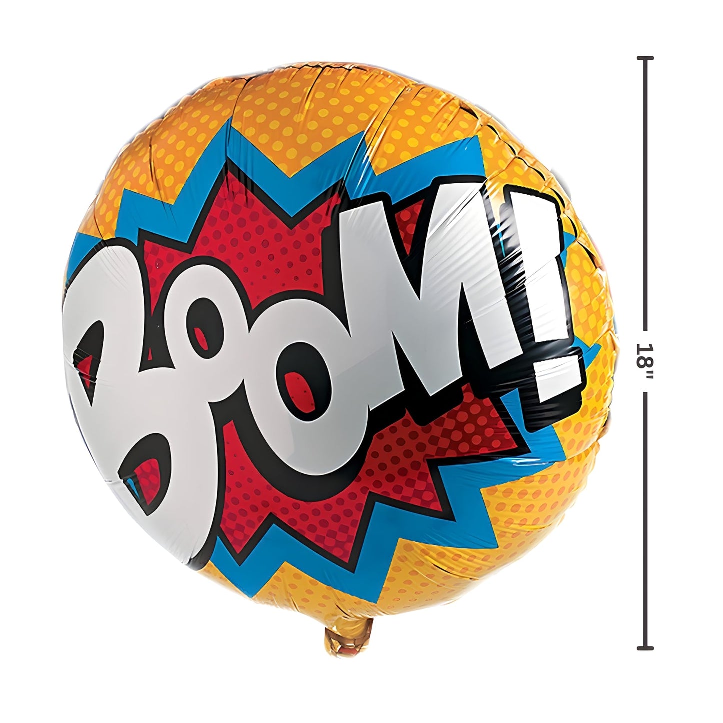 Fun Express Superhero Mylar Balloon 18 inch - City Scape and Comic Designs - Birthday Party Decor - VBS Vacation Bible School Su