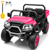 Anrli 24V 4Wd Ride On Truck Car W/800W Motors, Gift Flower, 20 ' ' Xl 2 Seaters, 2.4G Remote Control, 4 Wheeler, Music, Led Ligh