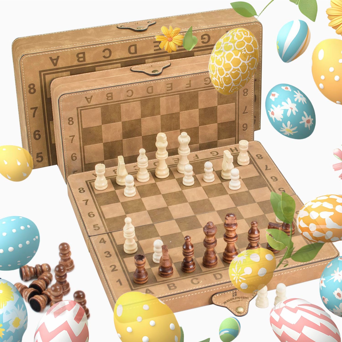 15Inch Chess Set, Magnetic Chess Borad Classic Chess Game Set With Pieces Storage For Family Game Night Ideal Chiristams Gift For Families