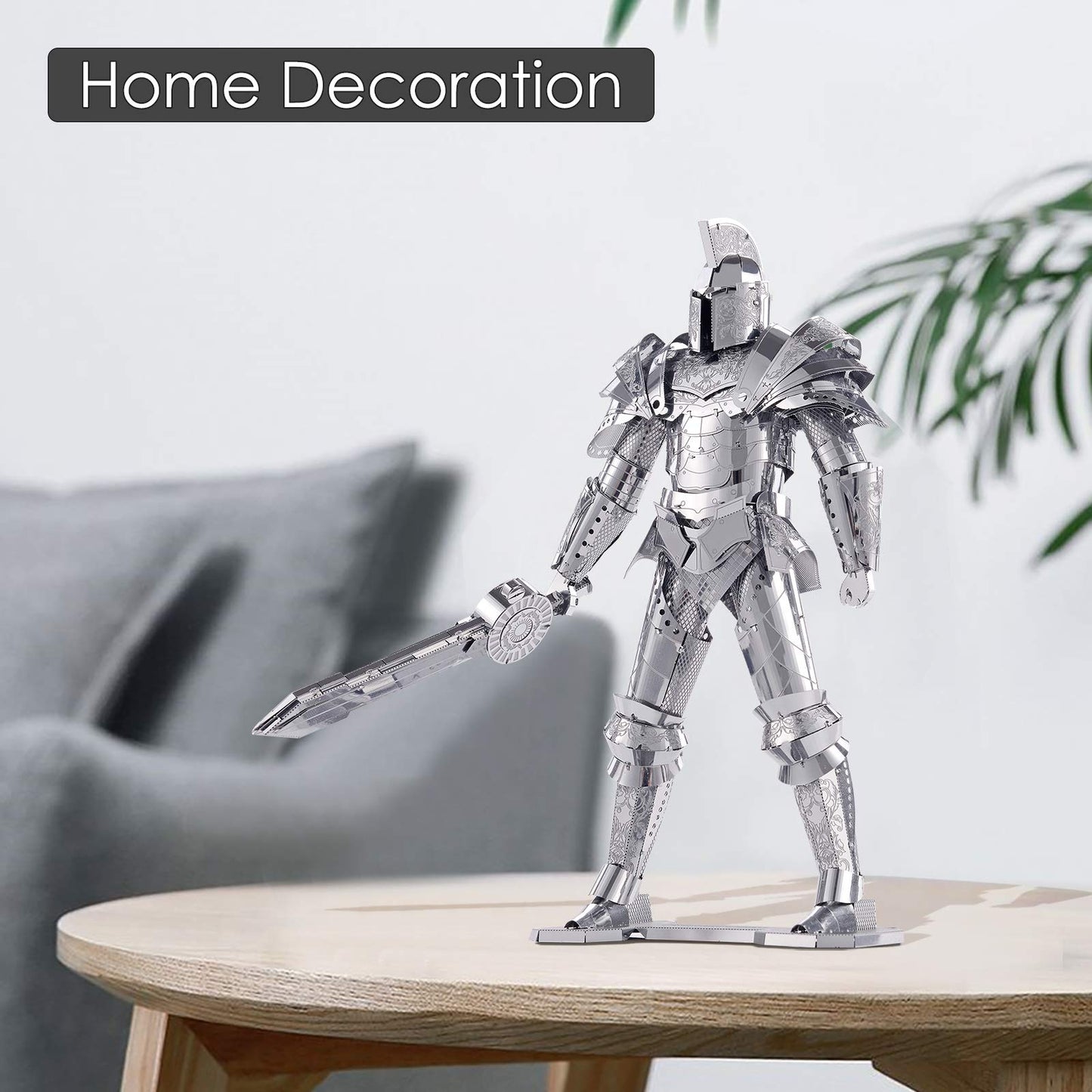 Piececool 3D Metal Puzzles For Adults Diy Mecha Model Kits Building Blocks, Black Knight 3D Figure Model Kit Brain Teaser Puzzle Fidget Toys Hobbies For Men, Great Birthday Gifts -125 Pcs