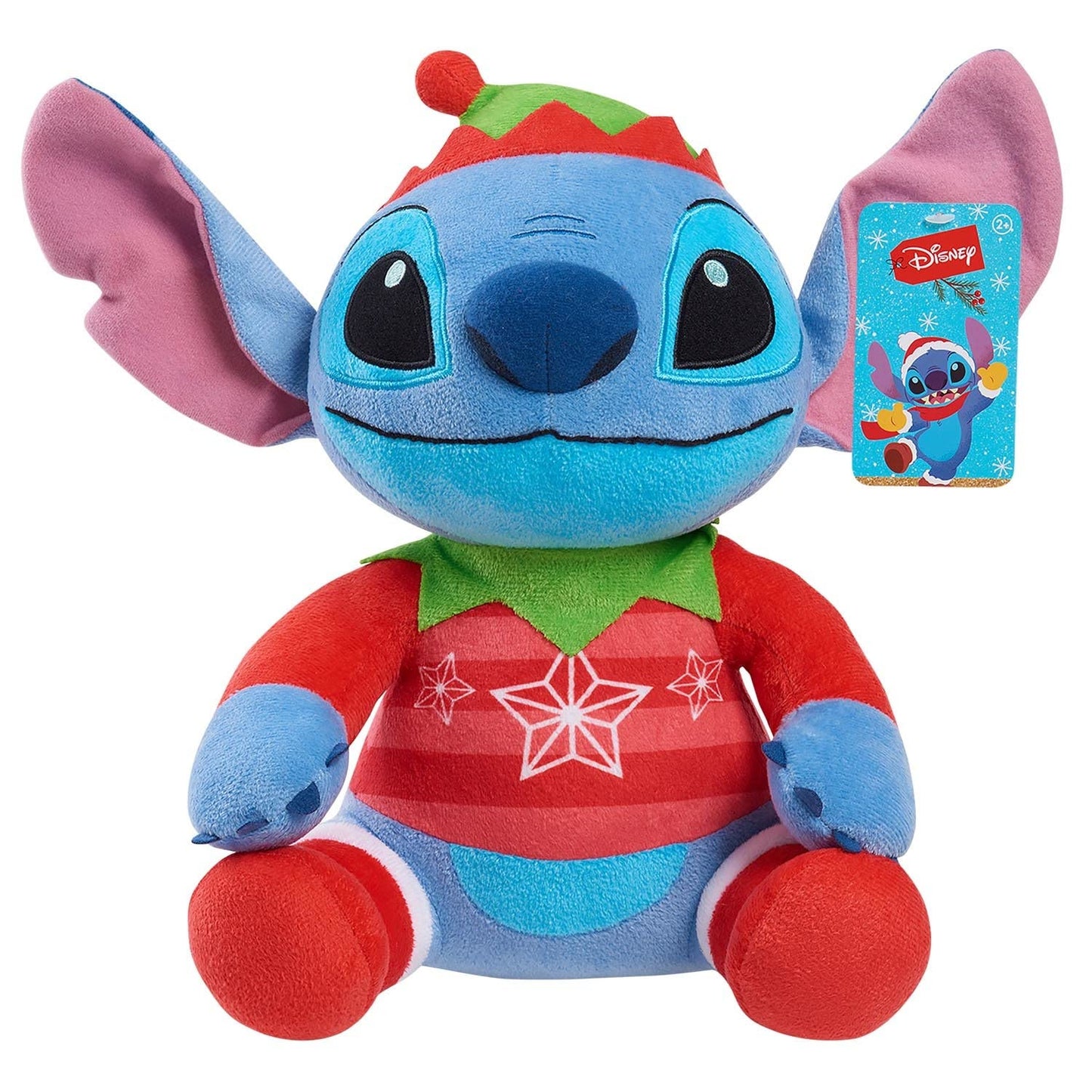 Disney Stitch Holiday Large 11-Inch Plush Stuffed Animal, Alien, Officially Licensed Kids Toys For Ages 2 Up By Just Play