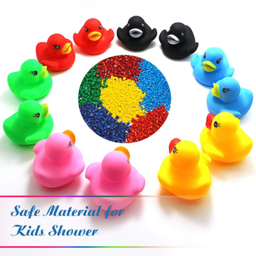 Novelty Place 12Pcs Assorted Rubber Duck Float Ducky Baby Bath Shower Toy - Colorful Mini Bath Duckies For Toddlers And Kids | Birthday Gift, Party Favor, Bathtub Decoration