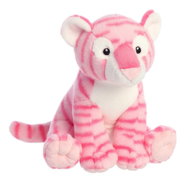 Aurora Tiger Stuffed Animal - Pink 12 Inches - Medium - Polyester - Adventurous Destination Nation™ Model 86878