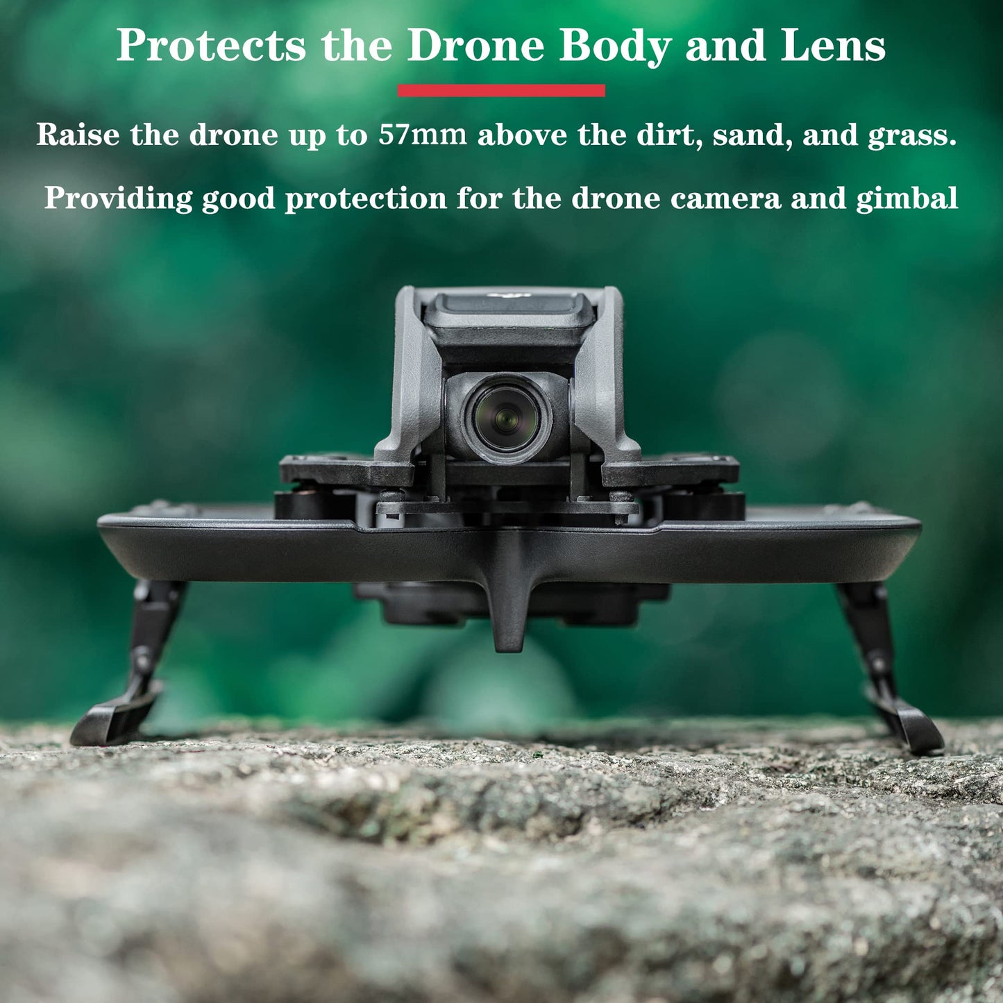Gaekol Avata Landing Gear And Battery Anti-Release Buckle For Dji Avata, Foldable Extended Kit And Low-Air Resistance Rear Wing