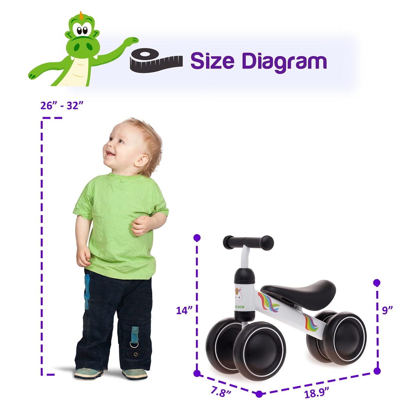 The Original Croco Ultra Lightweight And Sturdy Balance Bike.2 Models For 2, 3, 4 And 5 Year Old Kids. Unbeatable Features. Todd