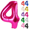 Hot Pink Number 4 Balloon 40 Inch, 4 Balloon Number, 4Th Birthday Decorations, Hot Pink Party Supplies For Boys Girls