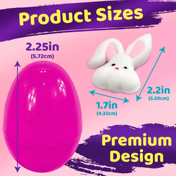 Stargo 36 Pack Colorful Prefilled Easter Eggs With Squishy Toys, Bright Plastic Easter Eggs Filled, Basket Fillers For Kids, Tod