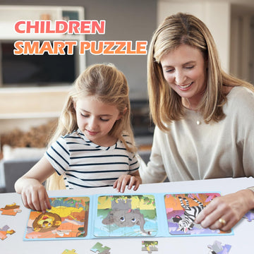 Magnetic Puzzles For Kids Ages 3 4 5 6, Puzzles For Kids Ages 4-8, Toddler Puzzles Ages 2-4, Wooden Jigsaw Puzzles Book For Pres