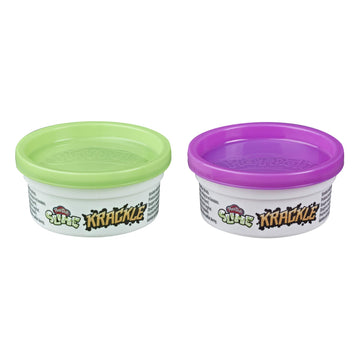Play-Doh Krackle Slime Purple & Green 2 Pack Of Slime Compound With Beads For Kids 3 Years & Up