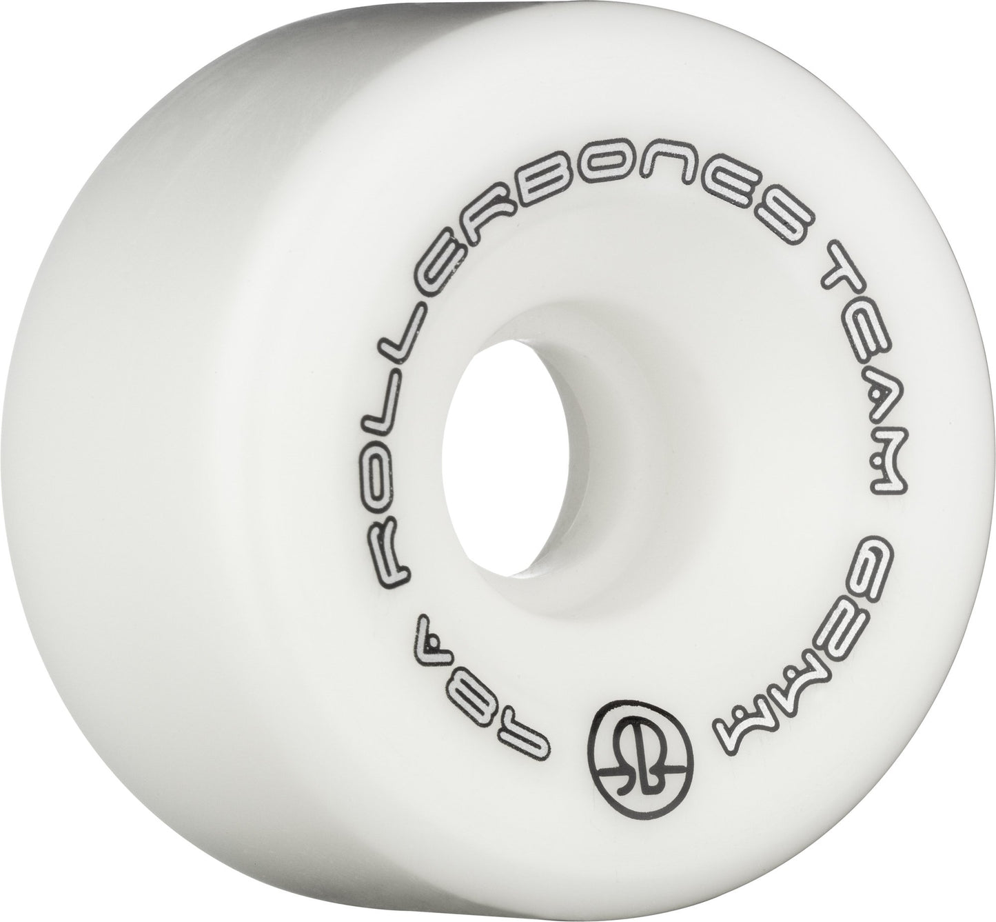 Rollerbones Team Logo Recreational Roller Skate Wheels (Set Of 8), White, 62Mm